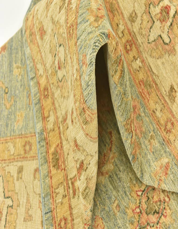 Detail image of  6' x 16'  Hand Knotted Peshawar Ziegler Runner Rug