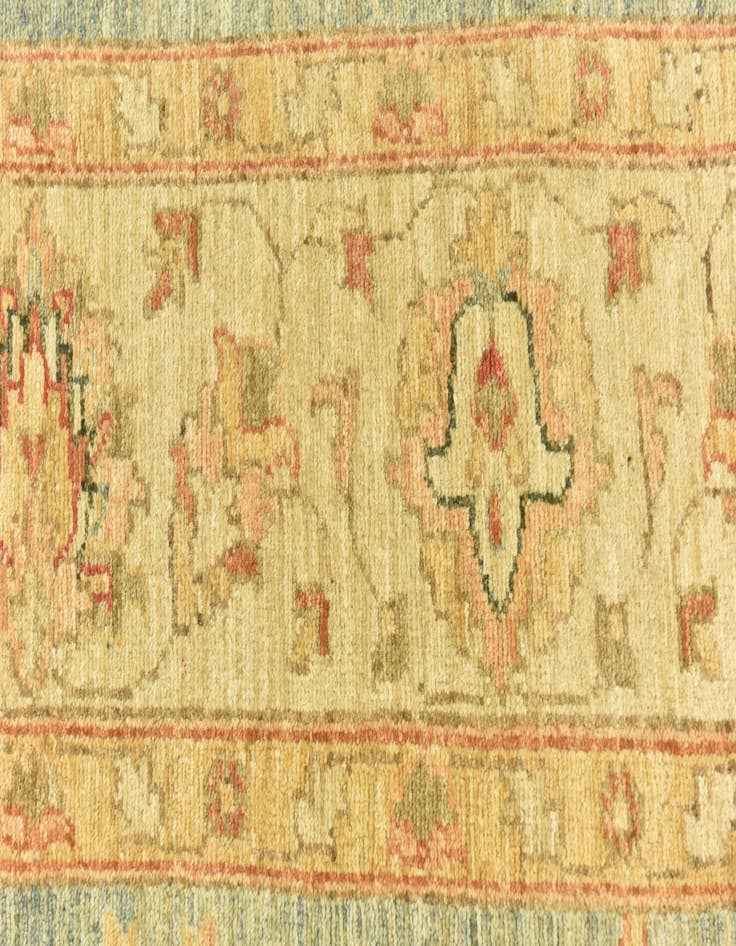 Detail image of  6' x 16'  Hand Knotted Peshawar Ziegler Runner Rug