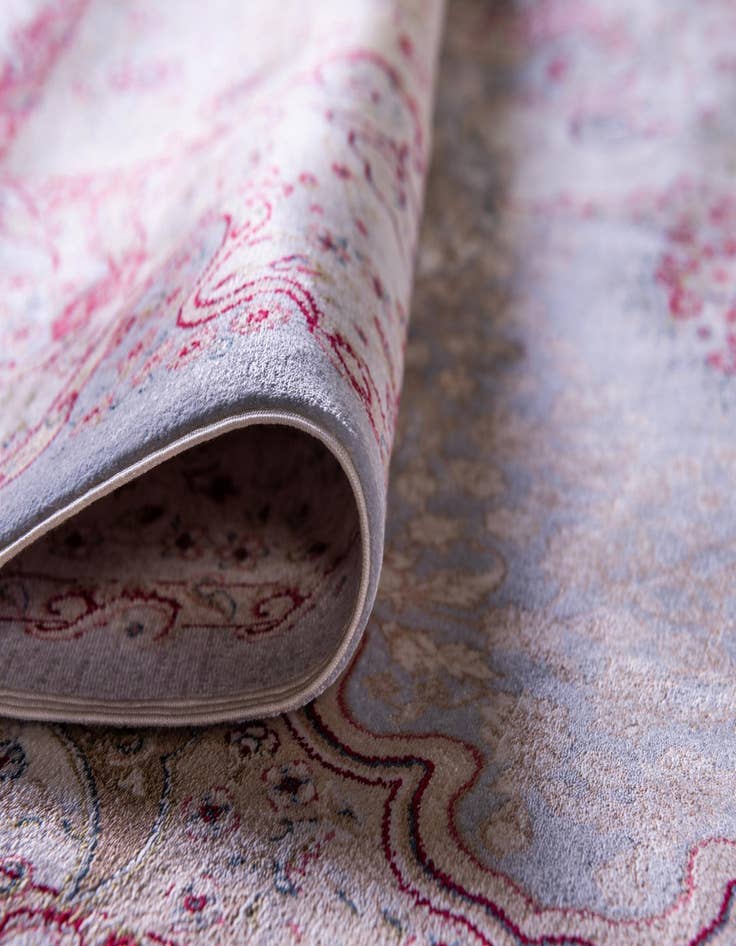 Detail image of  2' 7 x 9' 10 Qom Bamboo Silk Runner Rug