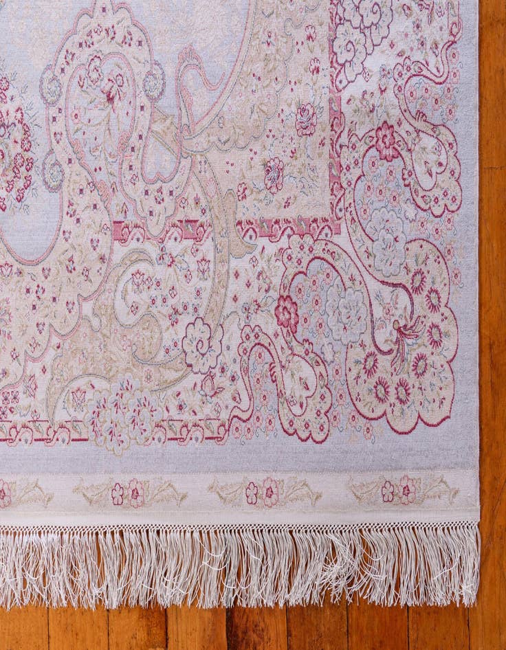Detail image of  2' 7 x 9' 10 Qom Bamboo Silk Runner Rug