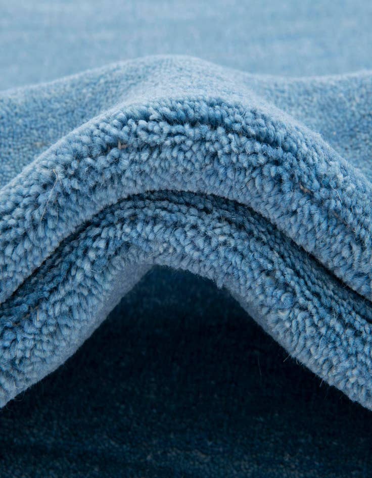 Detail image of  2' 7 x 16' 5  Hand Knotted Solid Gabbeh Wool Runner Rug