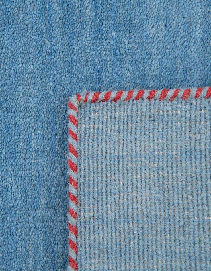 Detail image of  2' 7 x 16' 5  Hand Knotted Solid Gabbeh Wool Runner Rug