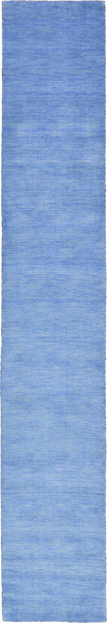  2' 7 x 16' 5  Hand Knotted Solid Gabbeh Wool Runner Rug