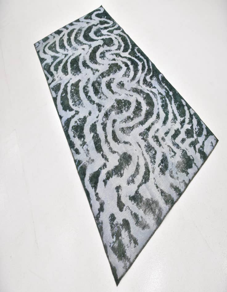 Detail image of  4' 6 x 8' 8  Hand Knotted Ultra Vintage Persian Wool Runner Rug