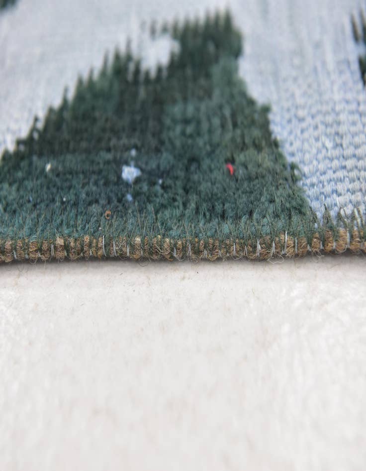 Detail image of  4' 6 x 8' 8  Hand Knotted Ultra Vintage Persian Wool Runner Rug