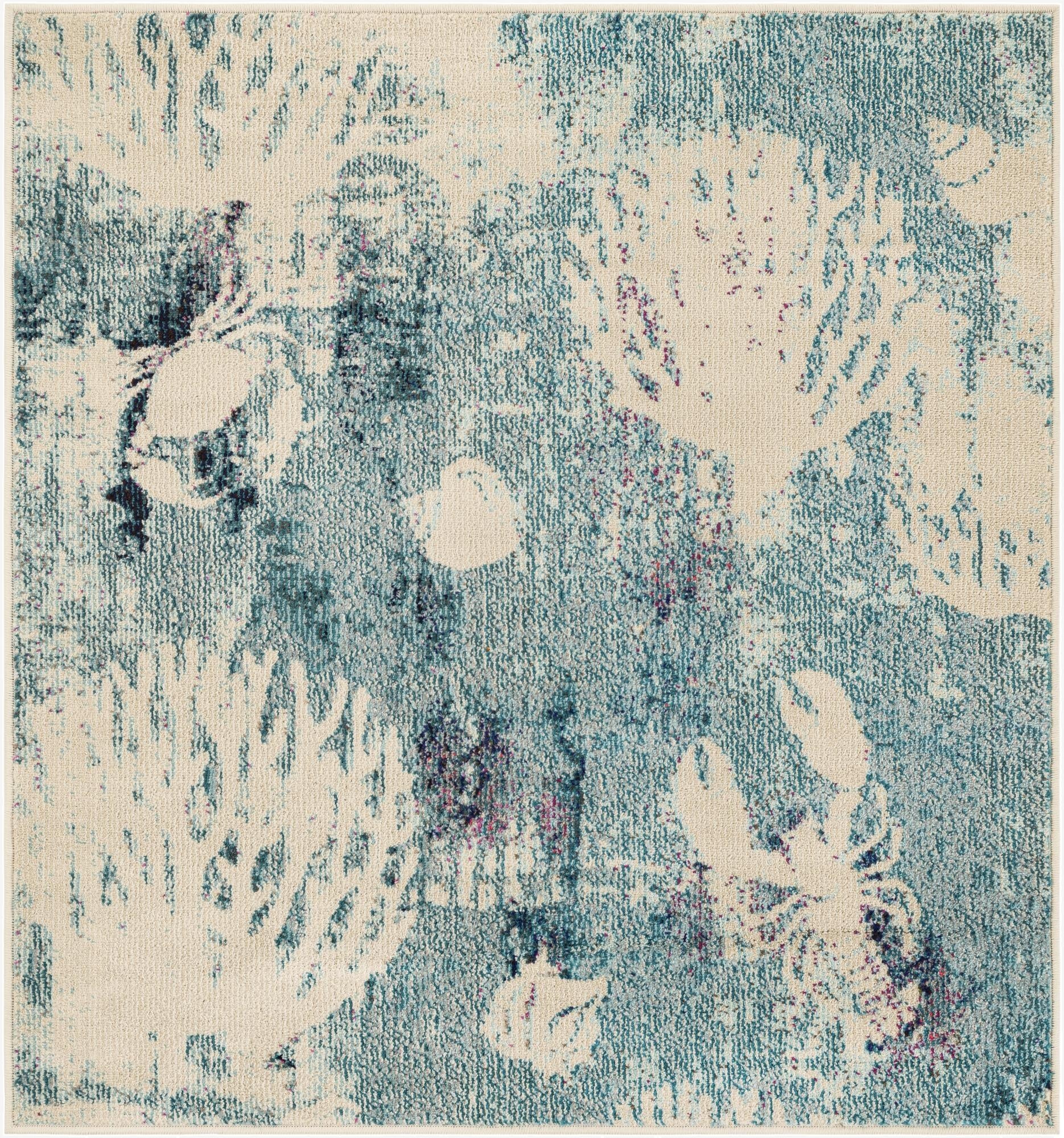  4' 1 x 4' 1  Washable Amalfi Square Rug