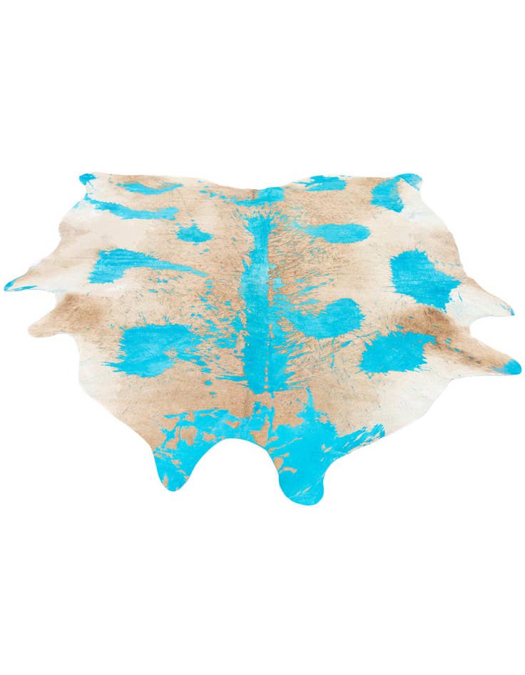 Detail image of  7' 3 x 7' 4 Cowhide Leather Square Rug