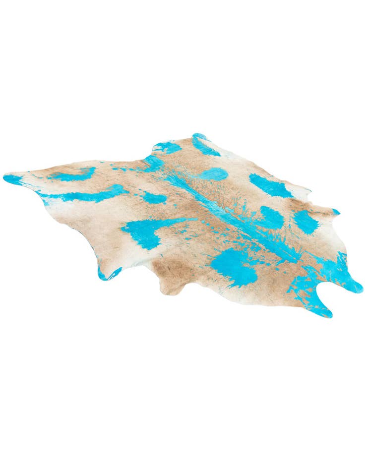 Detail image of  7' 3 x 7' 4 Cowhide Leather Square Rug