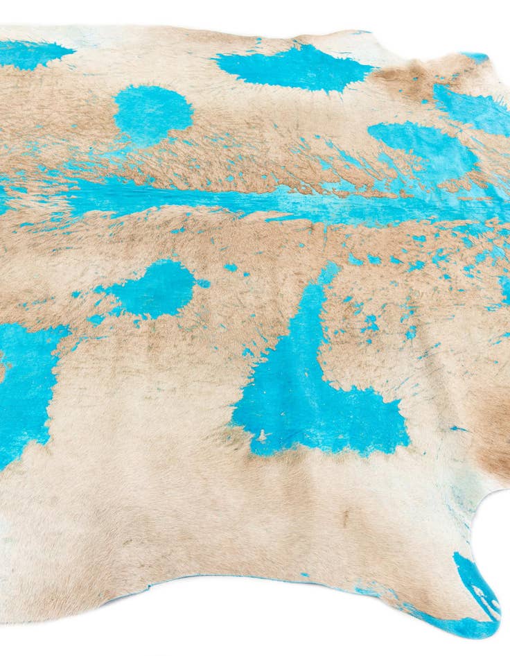 Detail image of  7' 3 x 7' 4 Cowhide Leather Square Rug