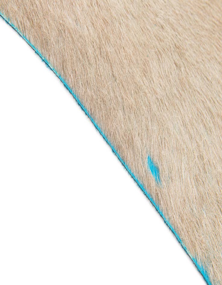 Detail image of  7' 3 x 7' 4 Cowhide Leather Square Rug