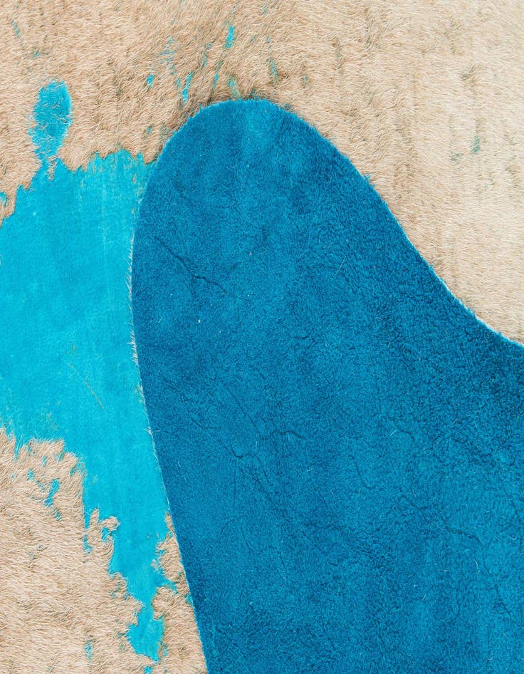 Detail image of  7' 3 x 7' 4 Cowhide Leather Square Rug