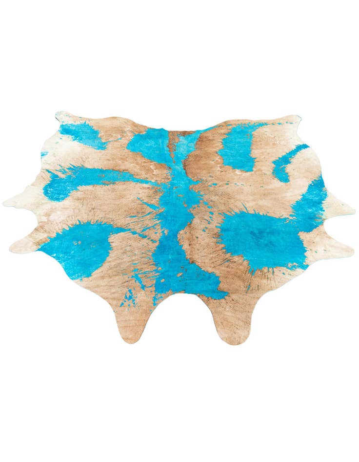 Detail image of  6' 7 x 6' 9 Cowhide Leather Square Rug