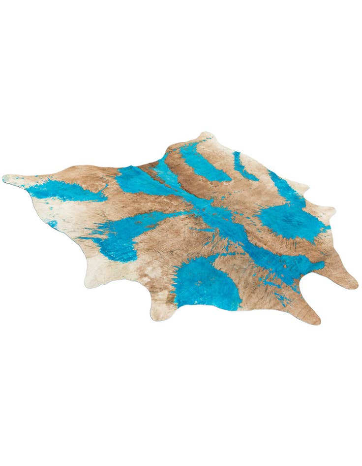 Detail image of  6' 7 x 6' 9 Cowhide Leather Square Rug