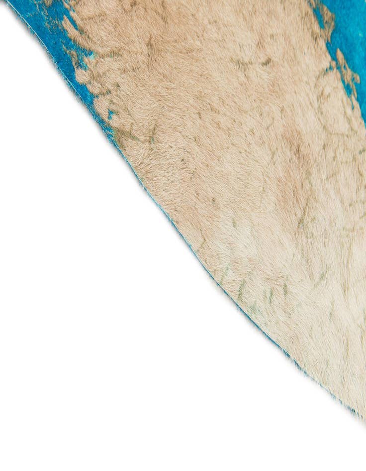 Detail image of  6' 7 x 6' 9 Cowhide Leather Square Rug