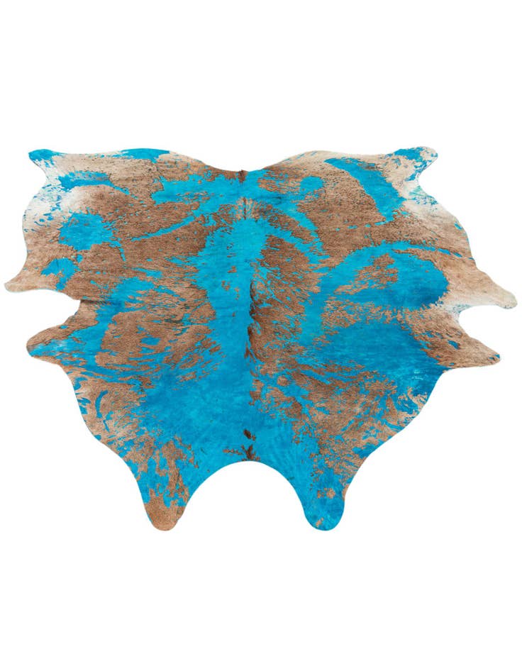 Detail image of  6' 7 x 6' 11 Cowhide Leather Square Rug