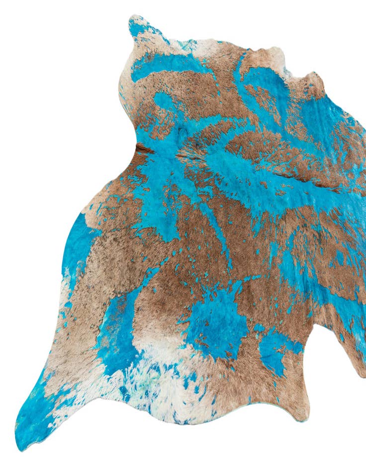 Detail image of  6' 7 x 6' 11 Cowhide Leather Square Rug