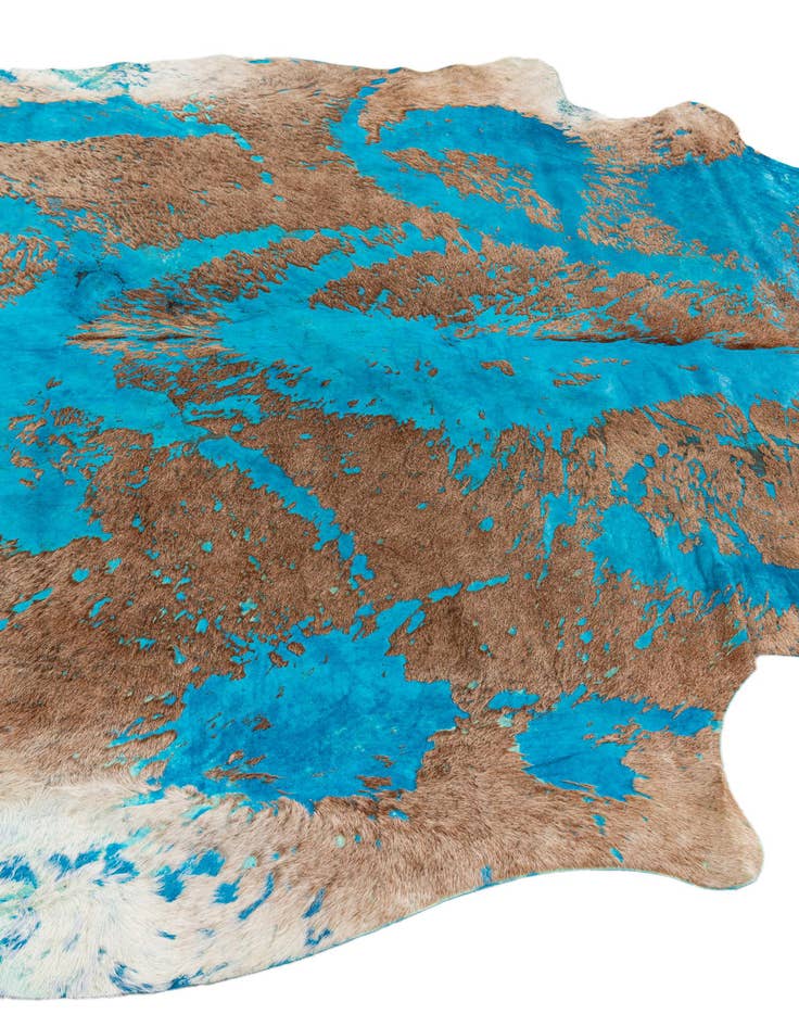 Detail image of  6' 7 x 6' 11 Cowhide Leather Square Rug