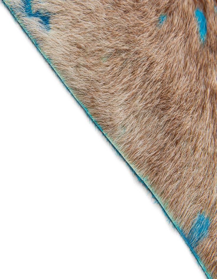 Detail image of  6' 7 x 6' 11 Cowhide Leather Square Rug