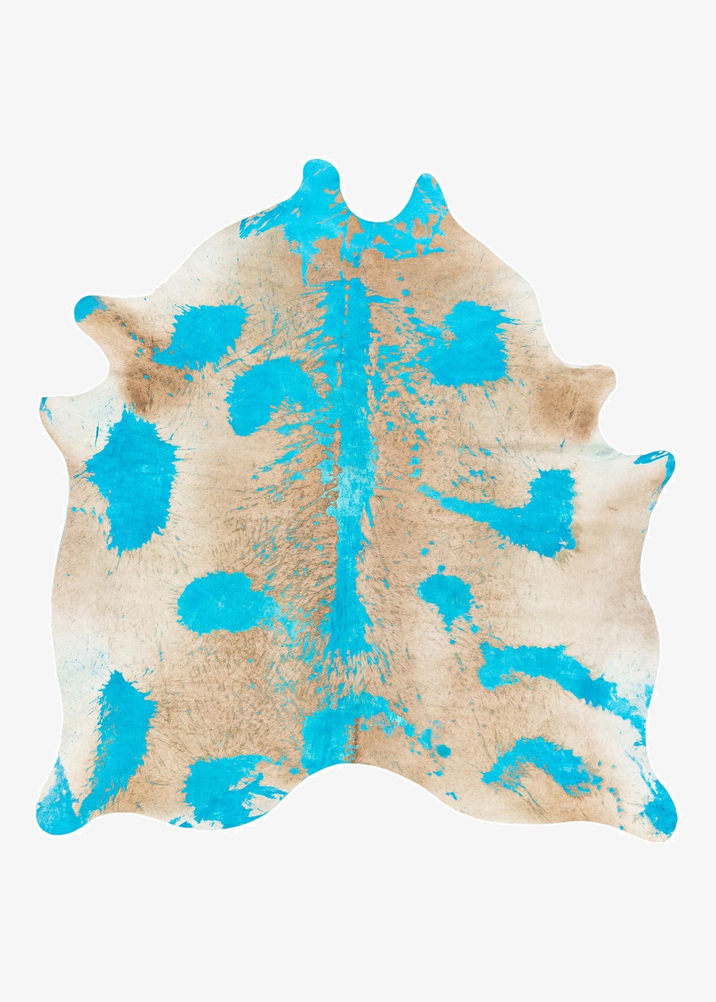  7' 3 x 7' 4 Cowhide Leather Square Rug