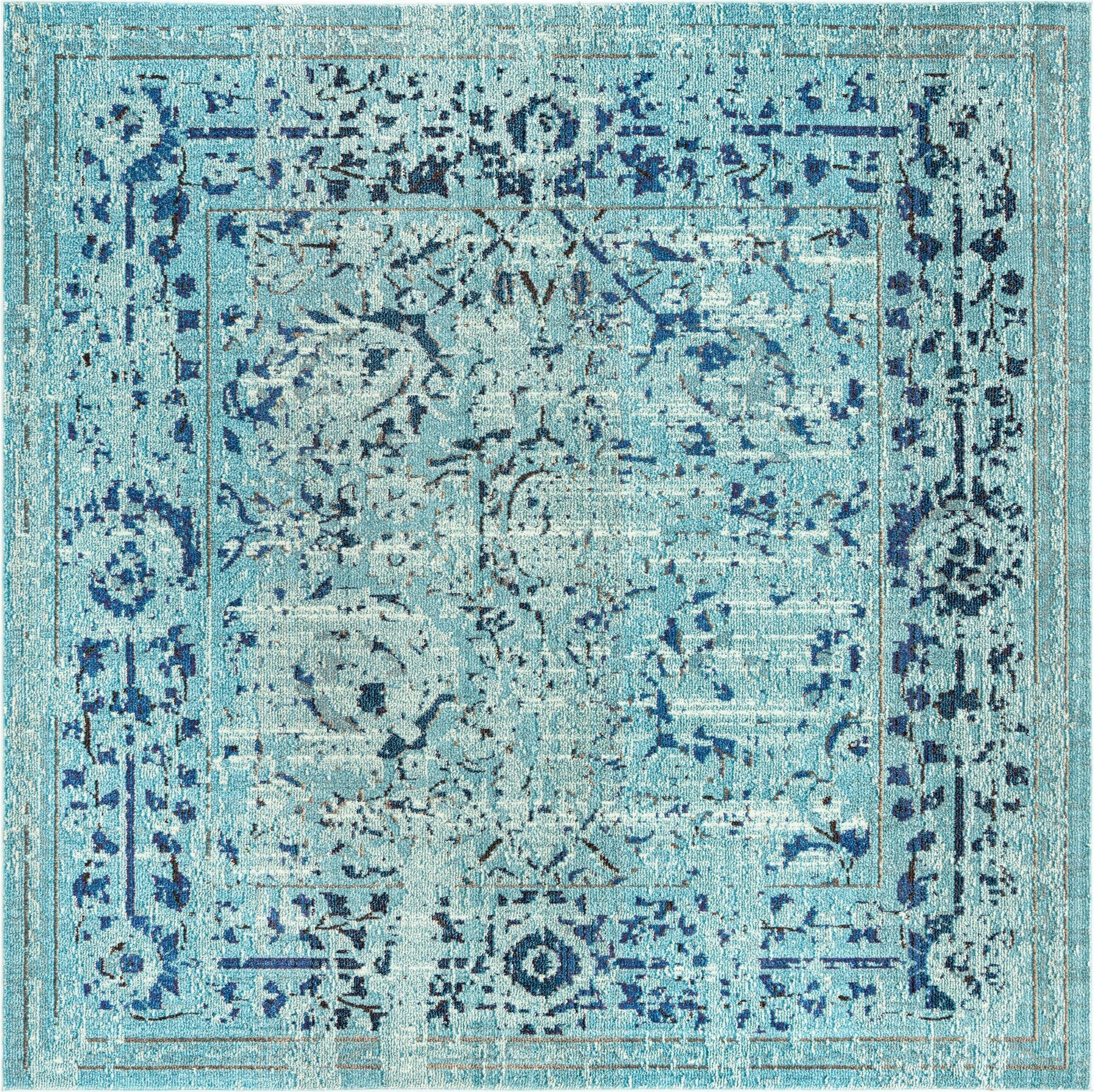  8' x 8'  Washable Fleur Square Rug