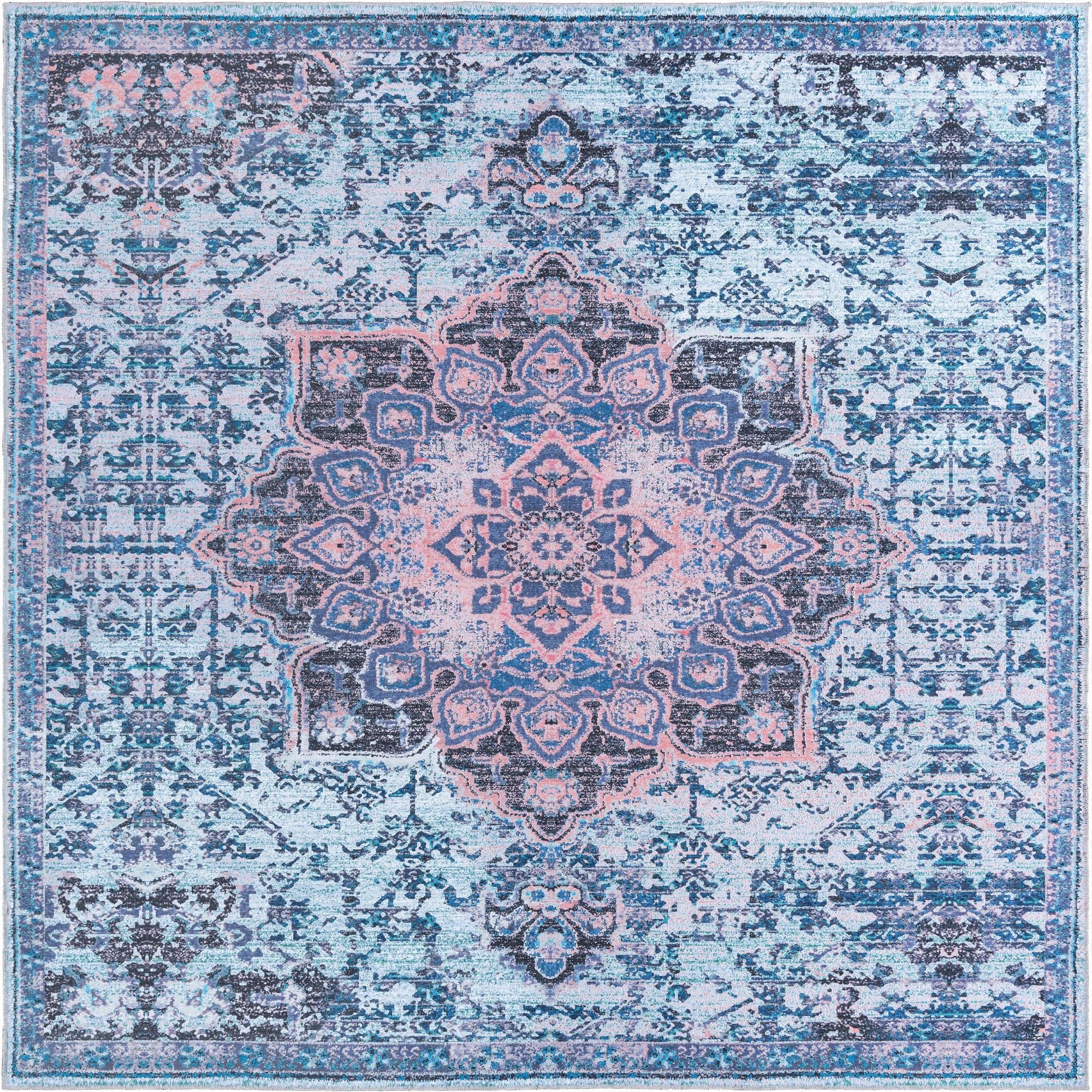  10' 6 x 10' 6  Washable Francesca Square Rug