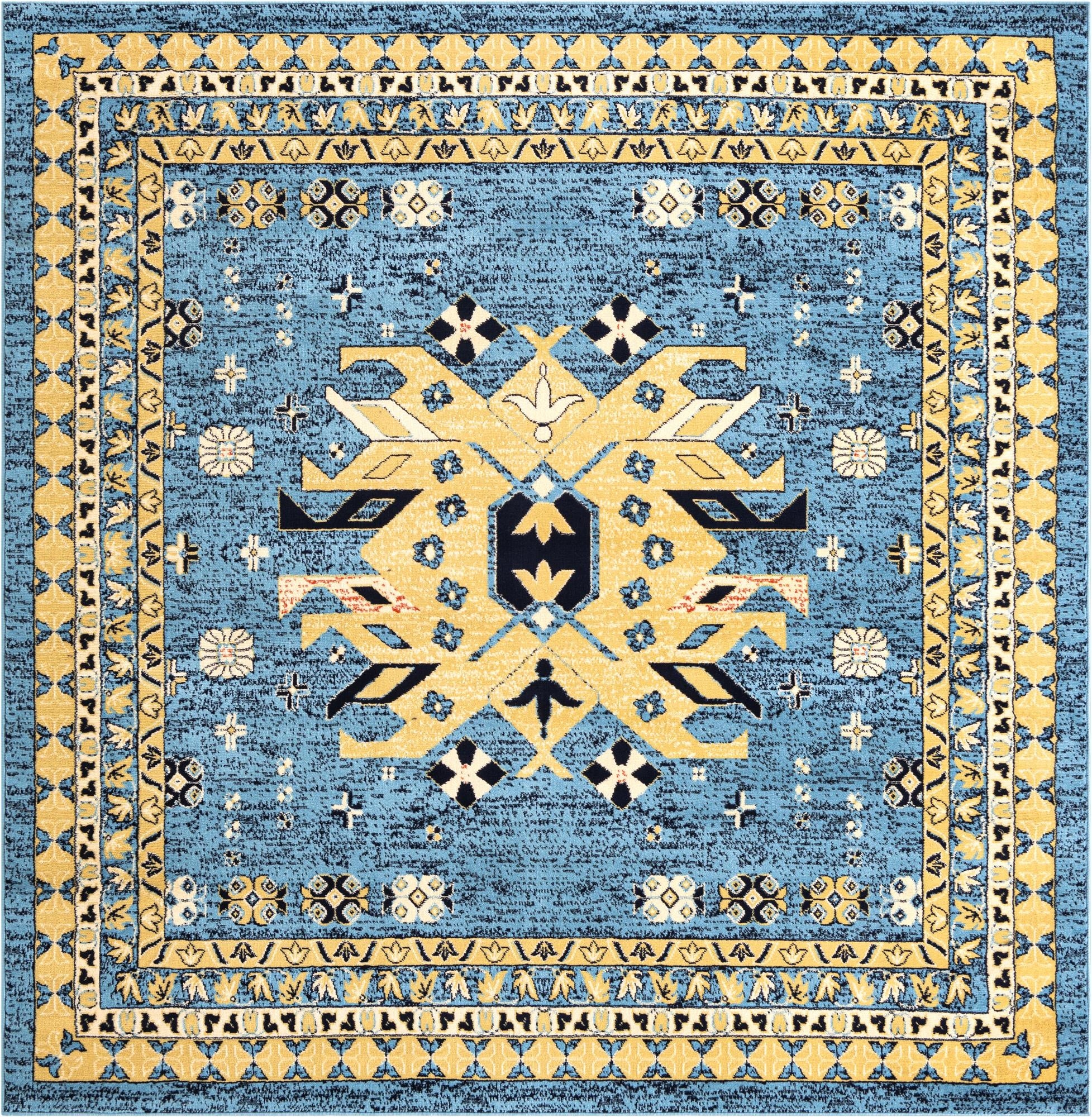  7' 10 x 7' 10 Heris Square Rug