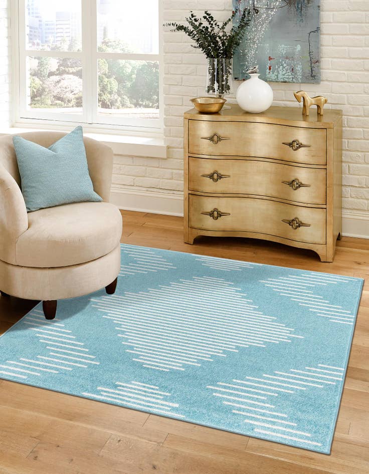 Detail image of  5' 3 x 5' 3 Kai Square Rug