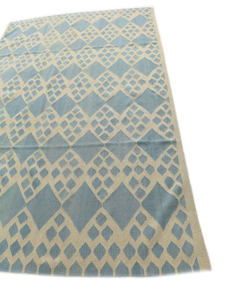 Detail image of  8' 9 x 9' 6  Hand Woven Kilim Modern Wool Square Rug