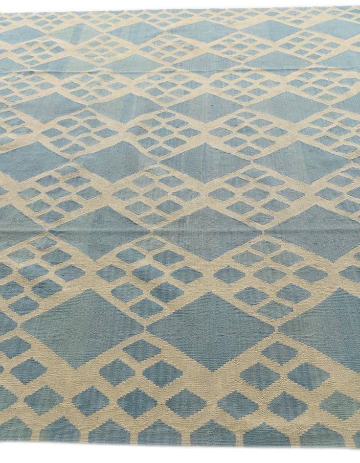 Detail image of  8' 9 x 9' 6  Hand Woven Kilim Modern Wool Square Rug