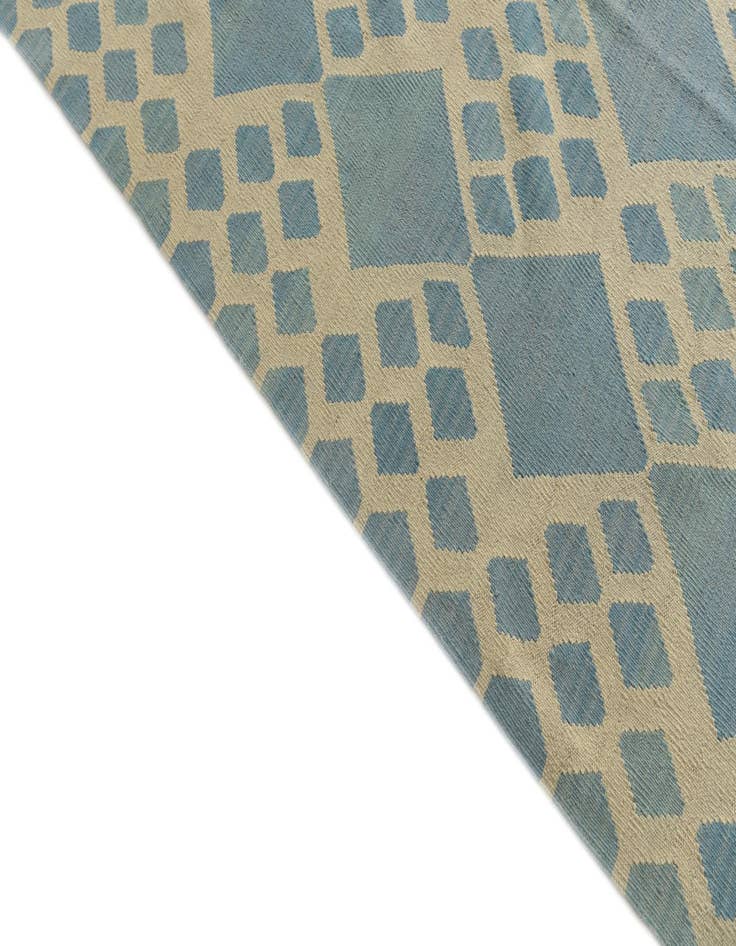 Detail image of  8' 9 x 9' 6  Hand Woven Kilim Modern Wool Square Rug
