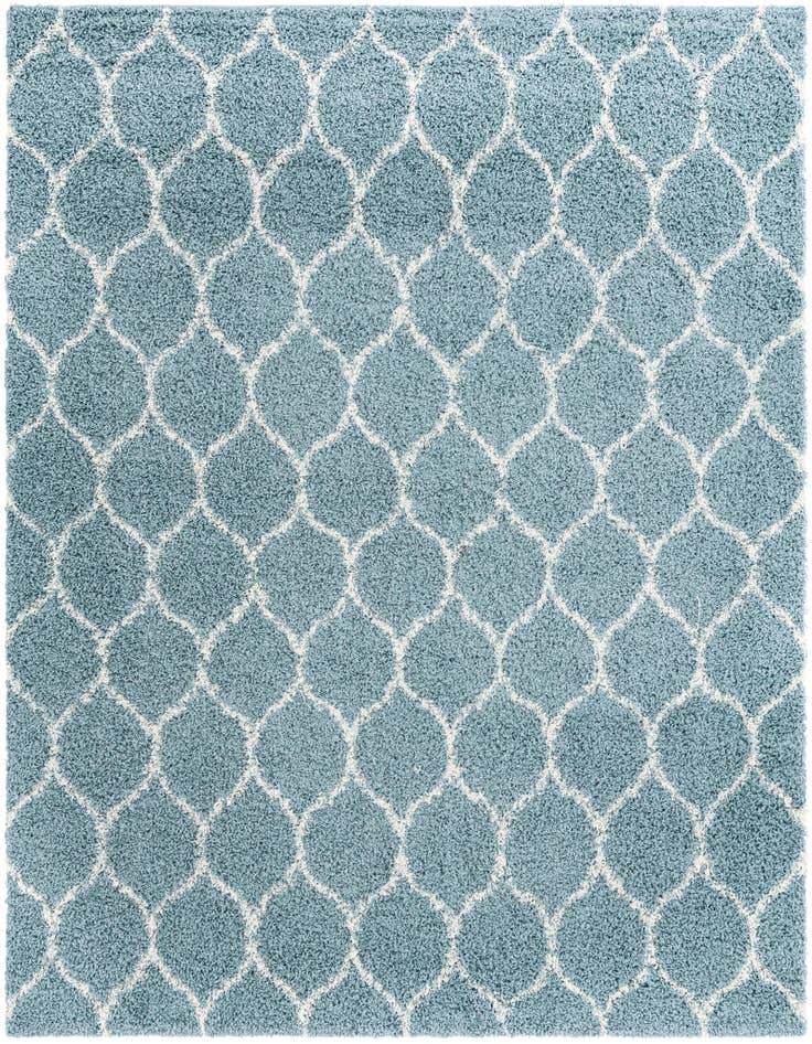 Detail image of  10' x 10' Lattice Shag Square Rug