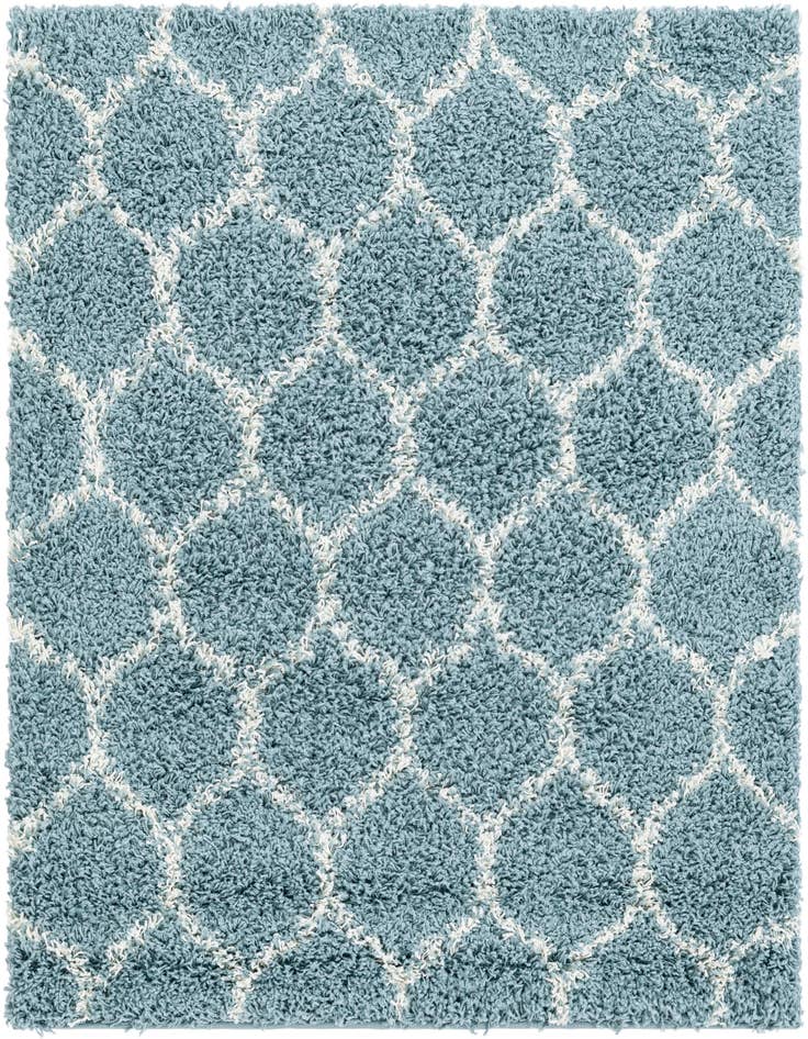 Detail image of  6' x 6' Lattice Shag Square Rug