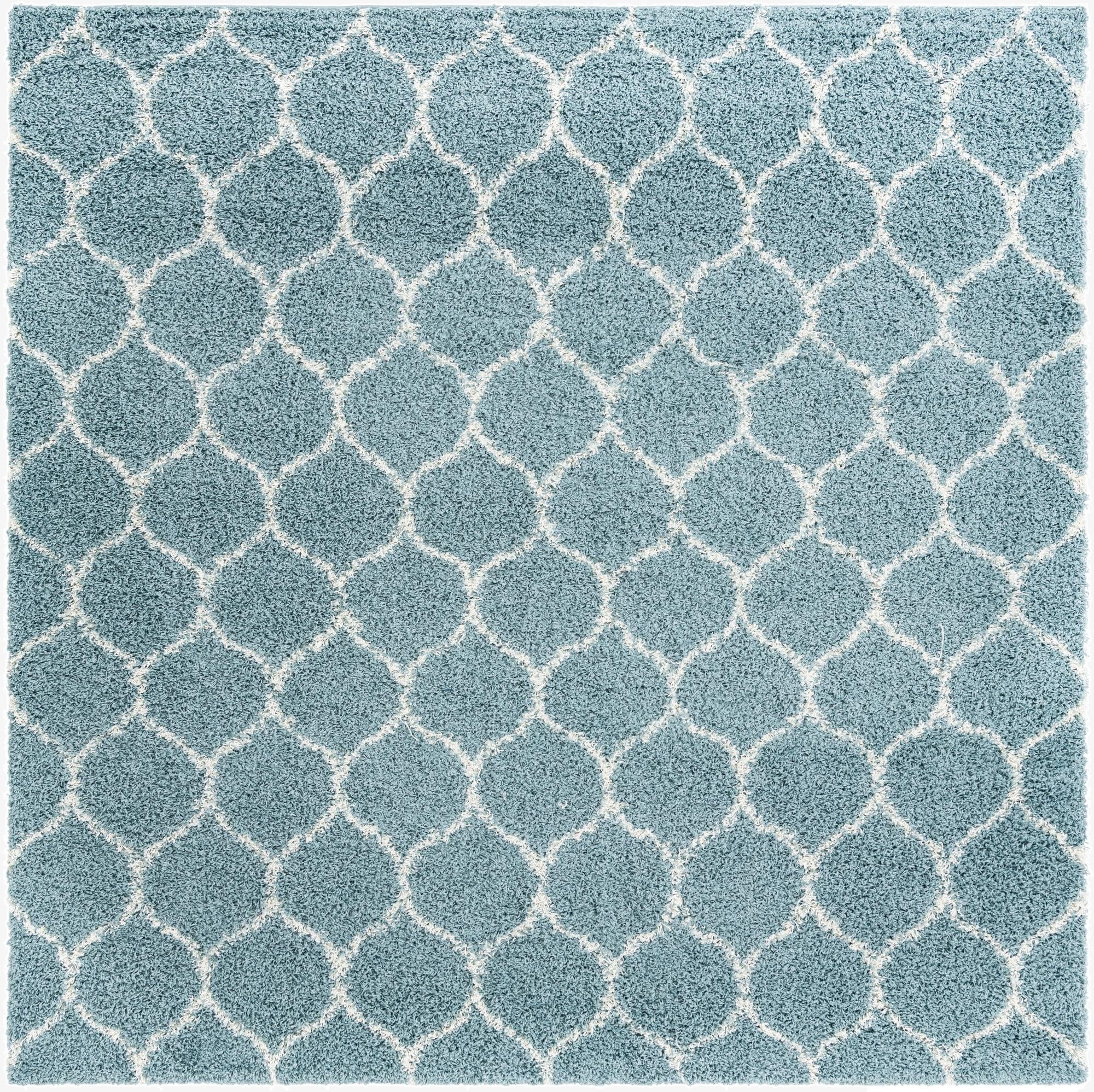  7' 10 x 7' 10 Lattice Shag Square Rug