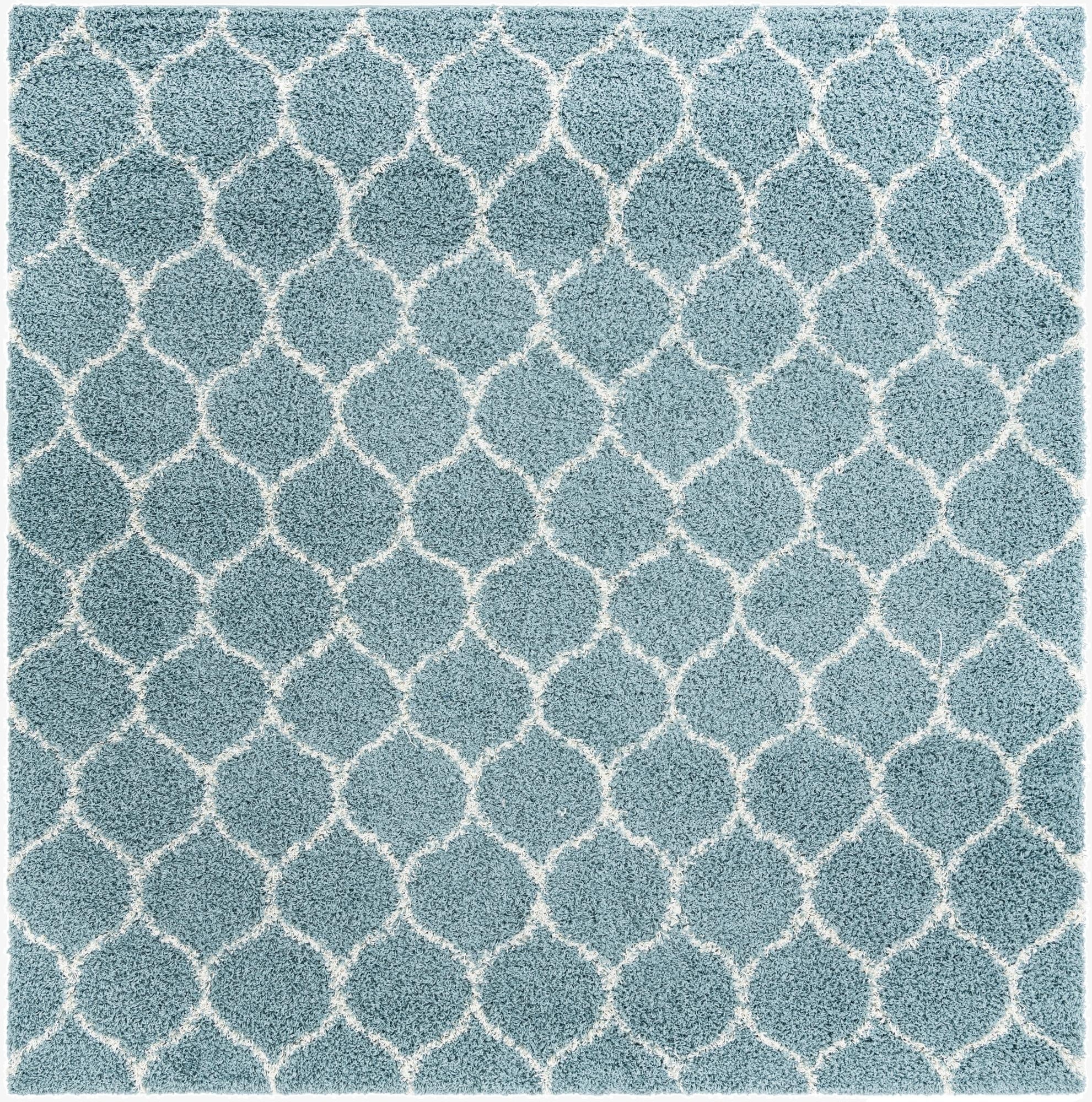  10' x 10' Lattice Shag Square Rug