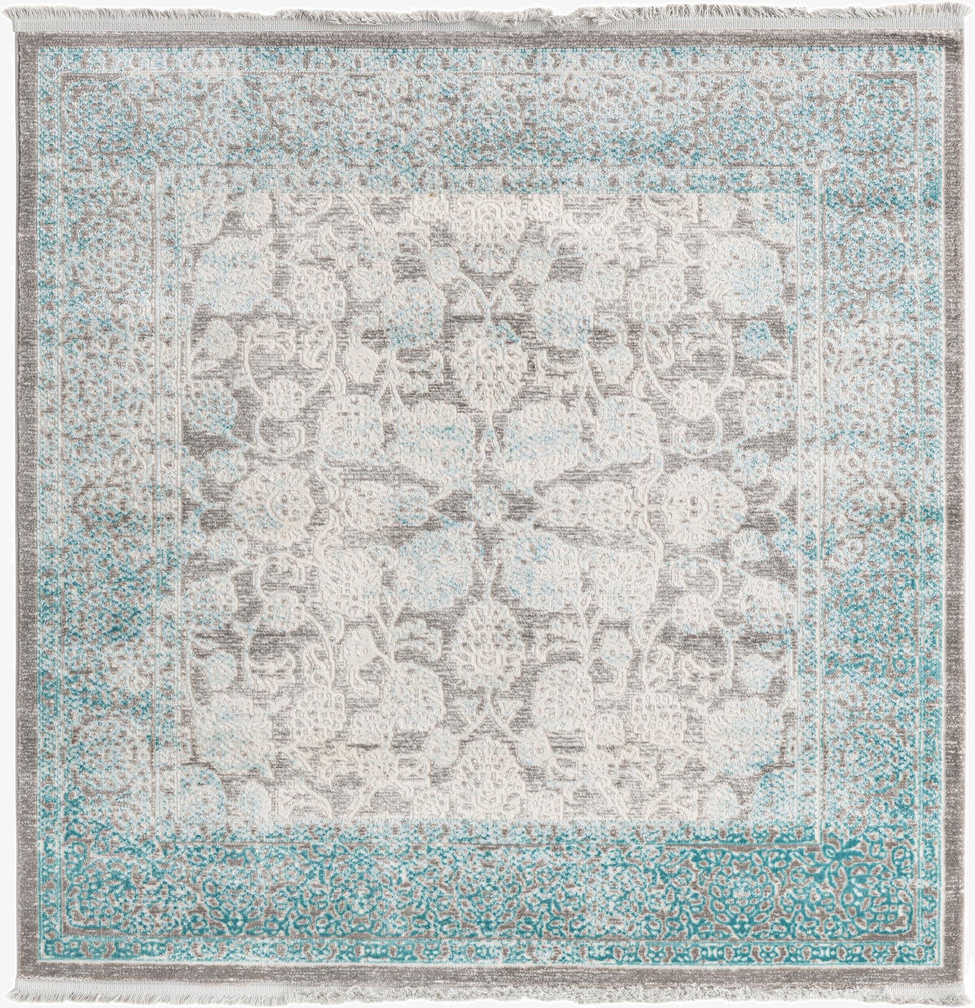  4' x 4' Modern Classical Square Rug