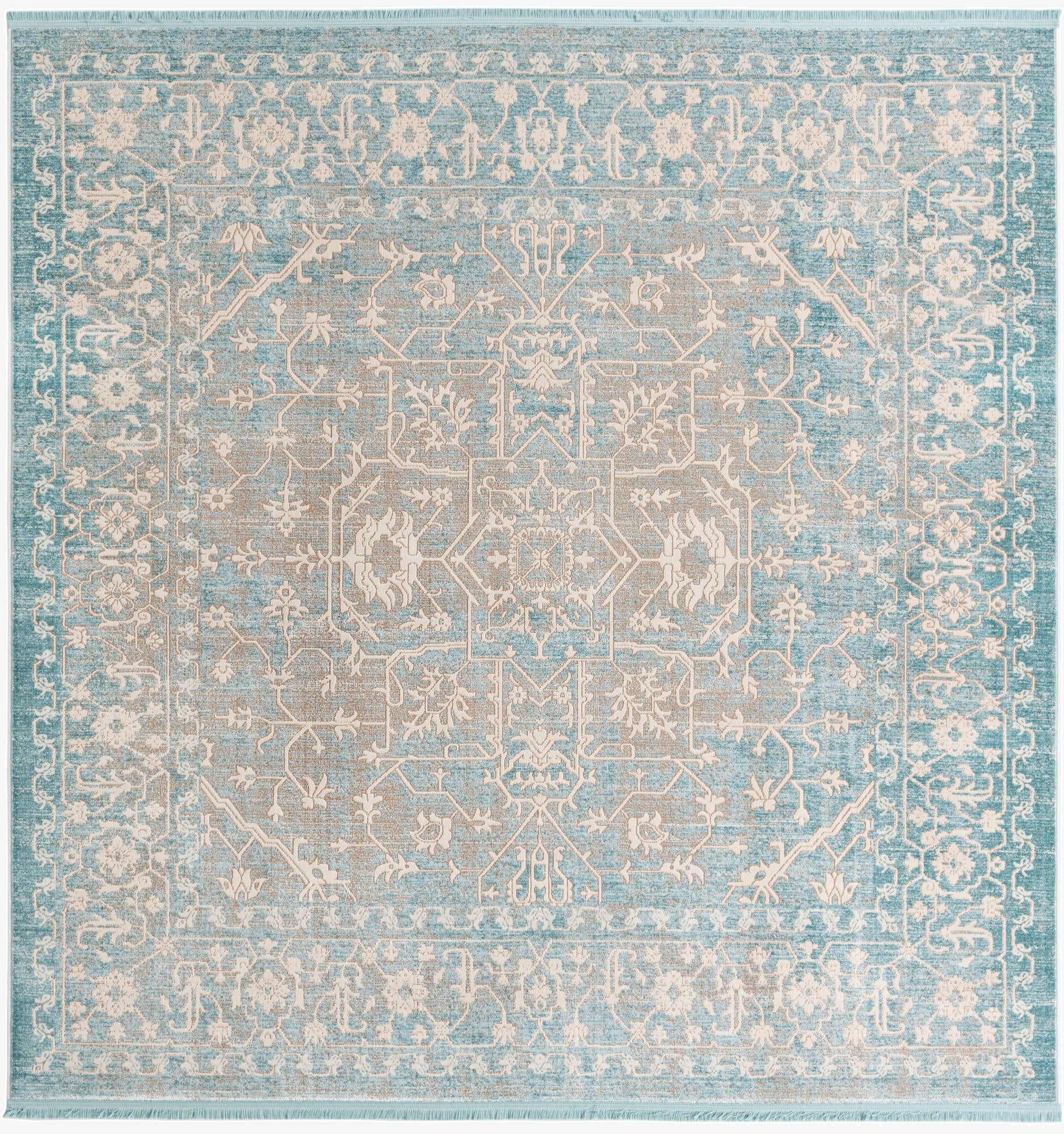  8' x 8' Modern Classical Square Rug