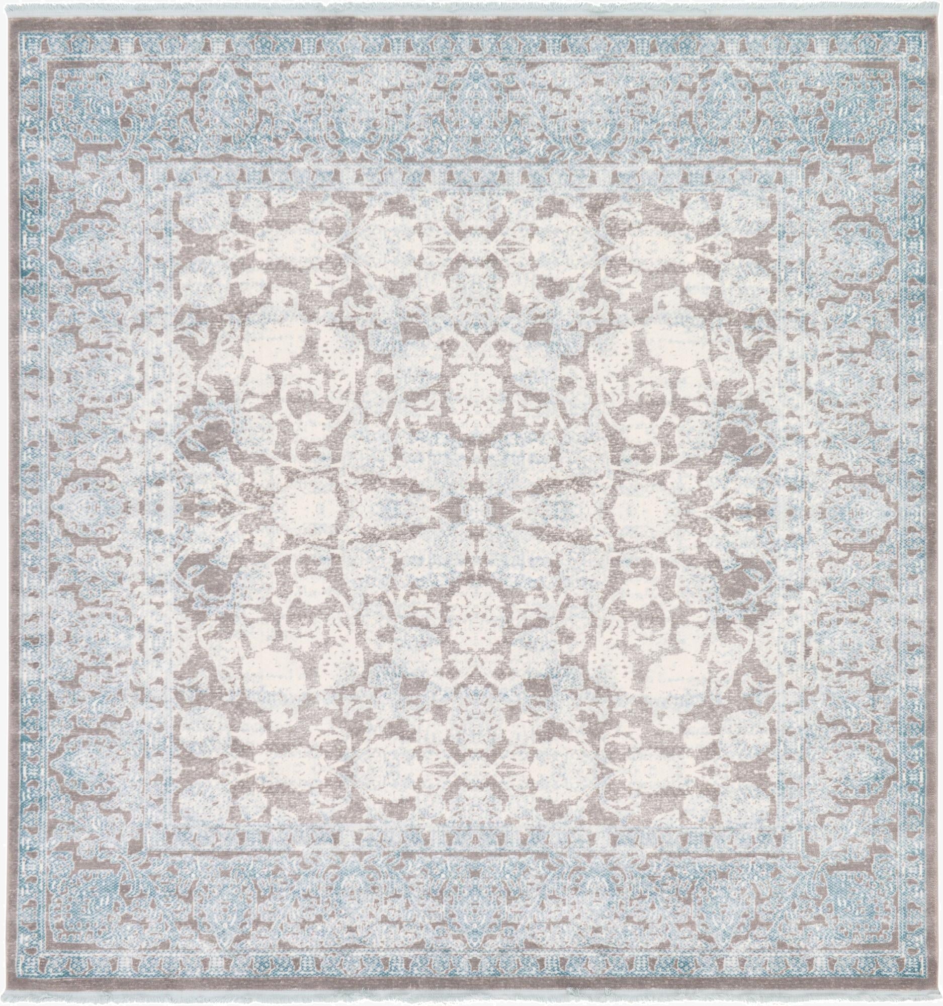  8' x 8' Modern Classical Square Rug