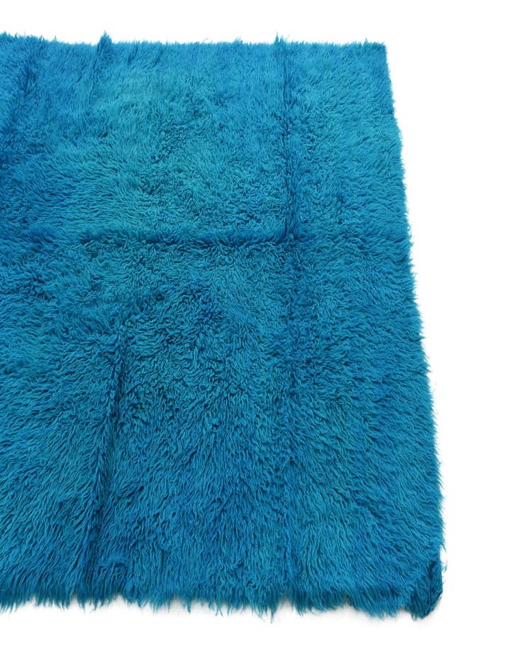 Detail image of  5' 2 x 6' 10  Hand Knotted Moroccan Wool Square Rug