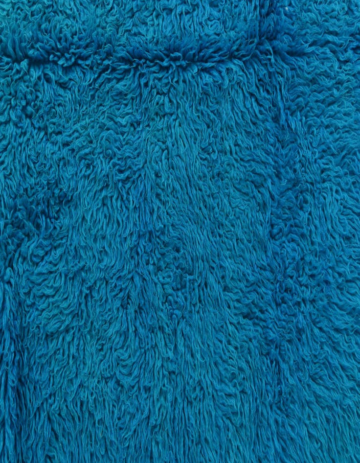 Detail image of  5' 2 x 6' 10  Hand Knotted Moroccan Wool Square Rug