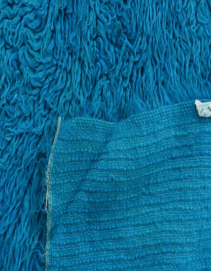 Detail image of  5' 2 x 6' 10  Hand Knotted Moroccan Wool Square Rug