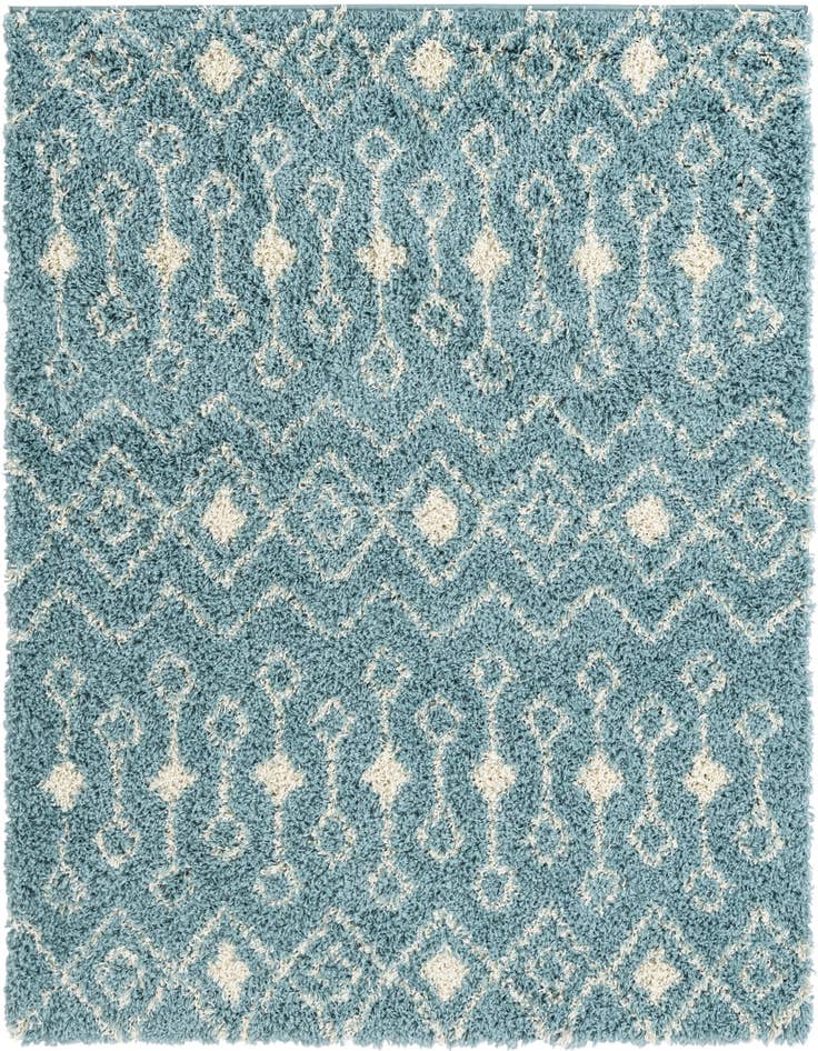 Detail image of  6' x 6' Moroccan Trellis Shag Square Rug