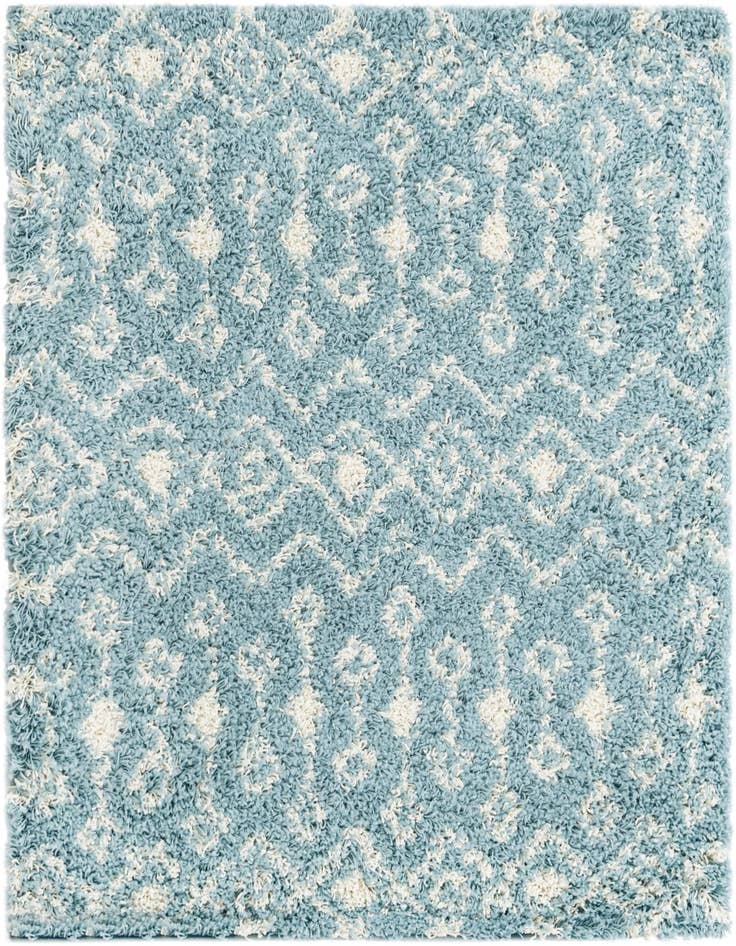 Detail image of  4' x 4' Moroccan Trellis Shag Square Rug