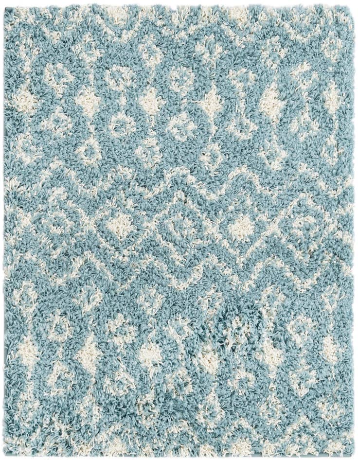 Detail image of  3' x 3' Moroccan Trellis Shag Square Rug