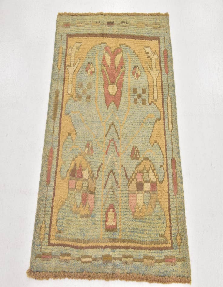 Detail image of  2' 9 x 3' 3  Hand Knotted Oushak Wool Square Rug