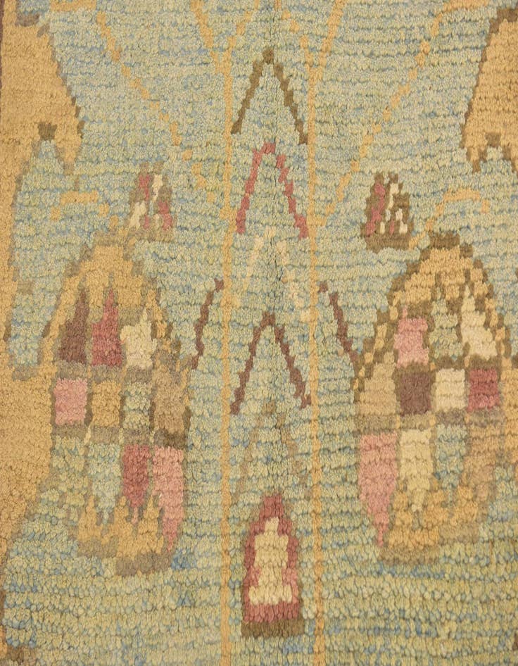 Detail image of  2' 9 x 3' 3  Hand Knotted Oushak Wool Square Rug