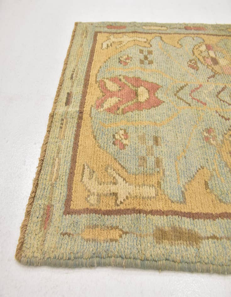 Detail image of  2' 9 x 3' 3  Hand Knotted Oushak Wool Square Rug