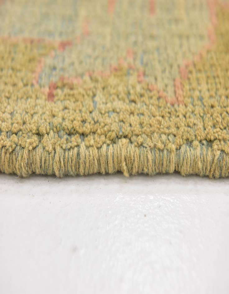 Detail image of  4' 2 x 5' 3  Hand Knotted Oushak Wool Square Rug