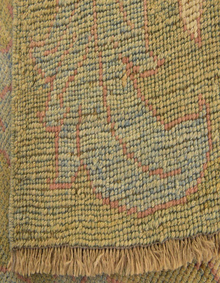 Detail image of  4' 2 x 5' 3  Hand Knotted Oushak Wool Square Rug
