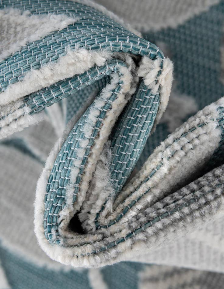 Detail image of  8' 2 x 8' 2  Washable Botanical Indoor / Outdoor Square Rug