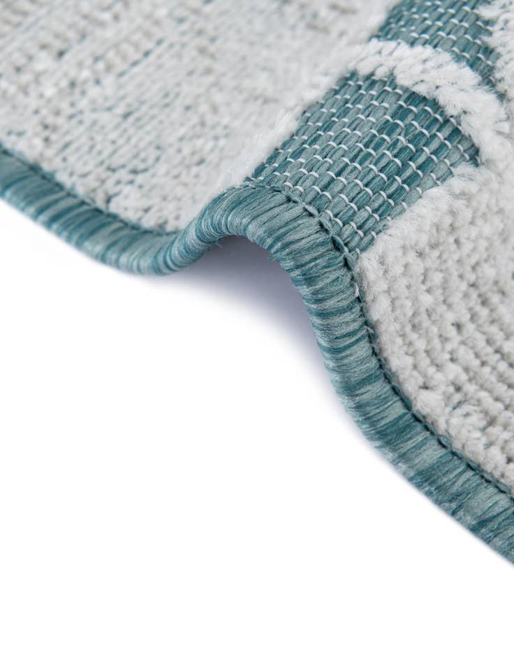 Detail image of  8' 2 x 8' 2  Washable Botanical Indoor / Outdoor Square Rug